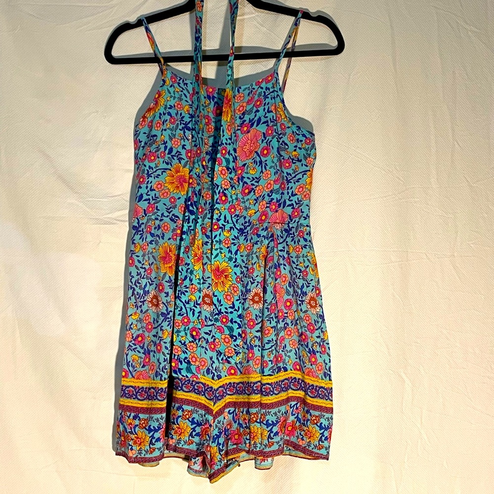 Bohemian floral Romper size Medium